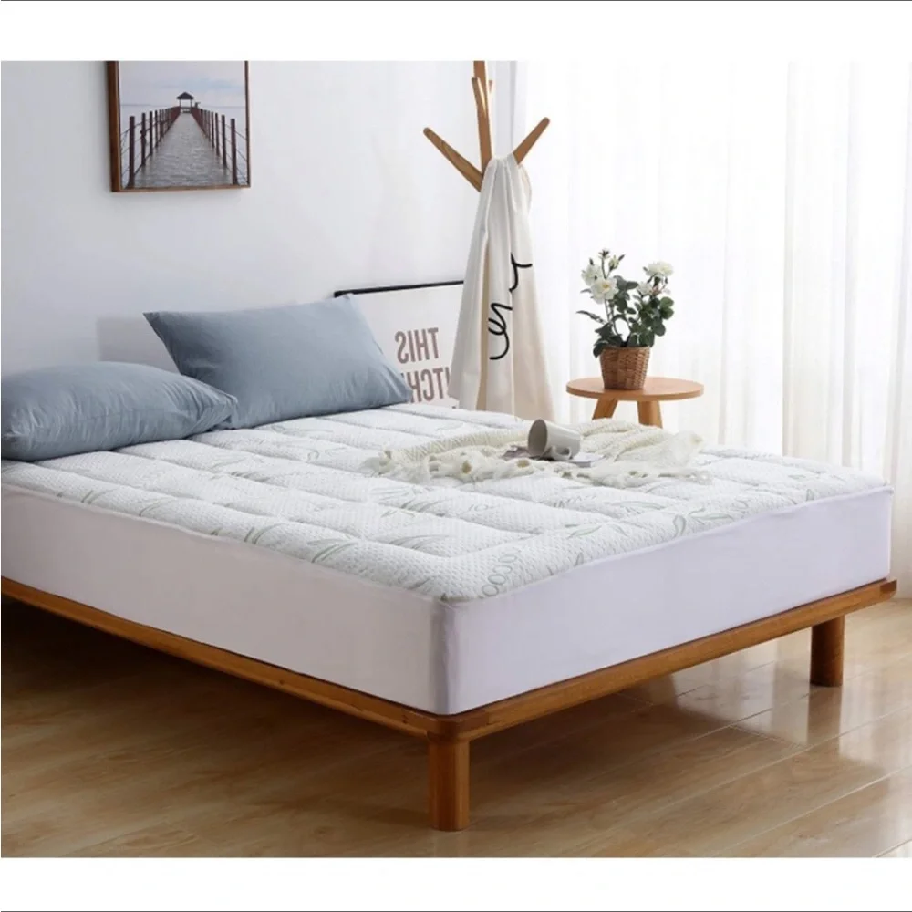 Bamboo Mattress Pad-Overfilled Extra Plush Topper